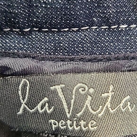 LaVita Petite Dressy/Casual Jeans, Darkwash, Size 12P - Picture 6 of 7